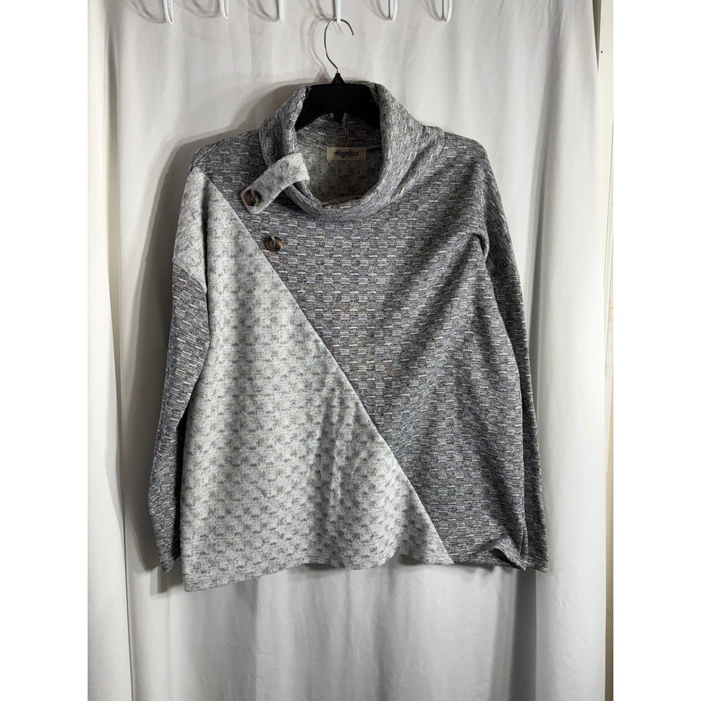 Haptics By Holly Harper Cowl Neck Asymmetrical Tunic Top Women's 1X